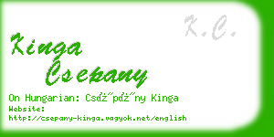 kinga csepany business card